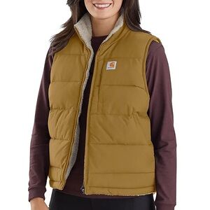 Carhartt Reversible Sherpa-Lined Vest in Oak Brown